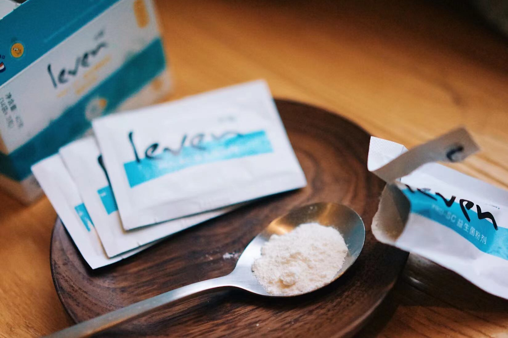 Leven single-dose probiotic sachets and powder, China 2021