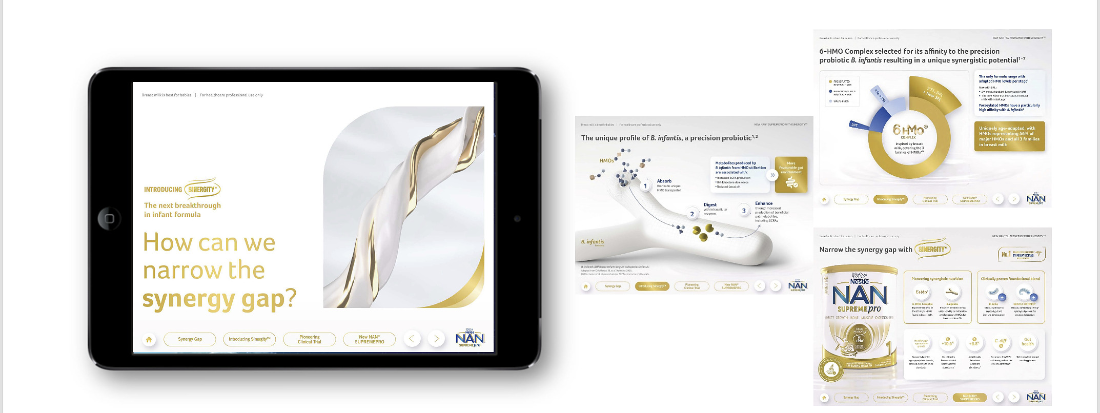 NAN Supreme Pro interactive e-Detail Aid shown on tablet with its supporting screen set